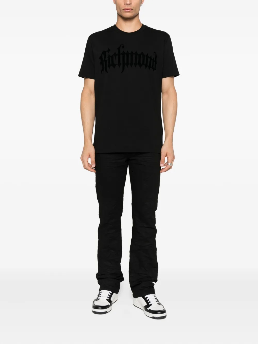 John Richmond logo-detail cotton T-shirt - Zwart