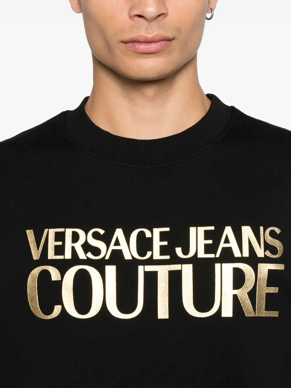 Versace Jeans Couture logo-print sweatshirt Zwart