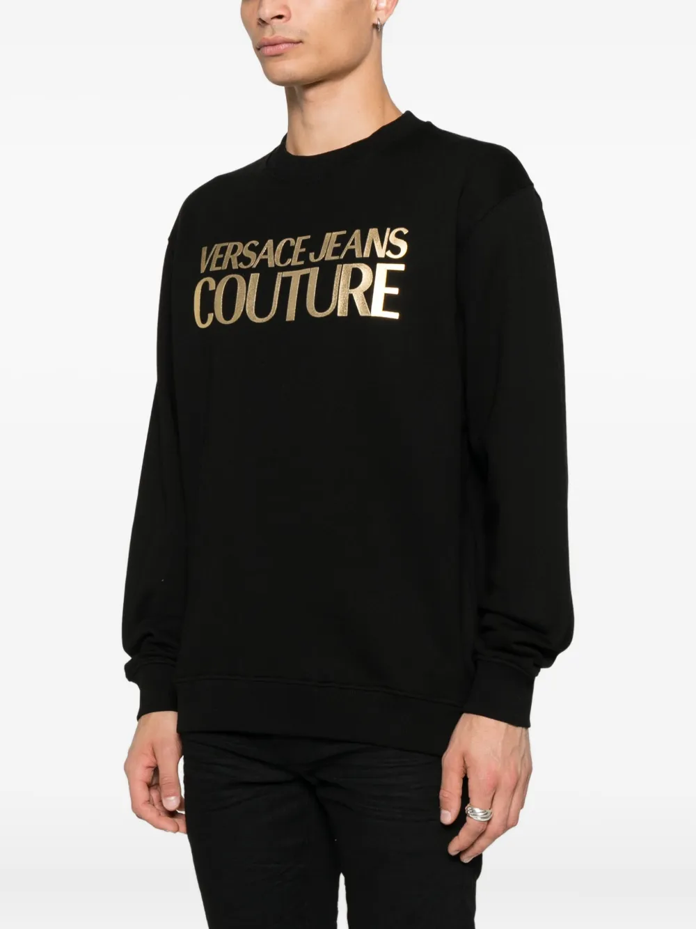 Versace Jeans Couture logo-print sweatshirt Zwart