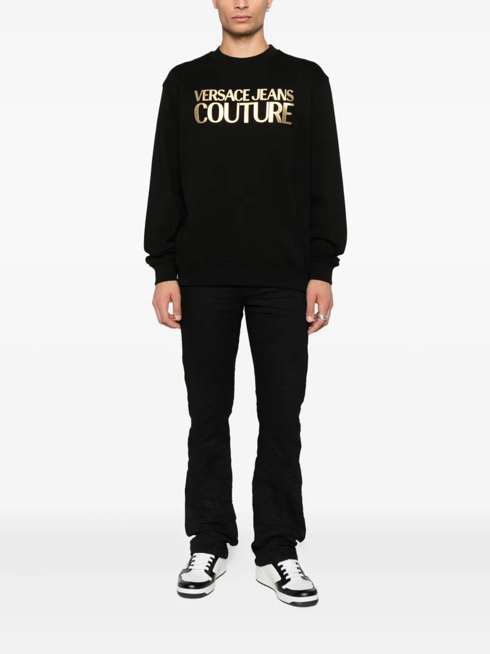 Versace Jeans Couture logo-print sweatshirt Zwart