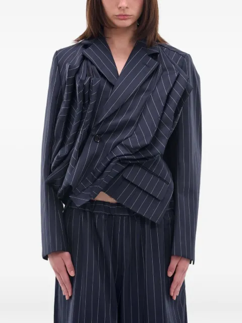 Comme Des Garçons pinstripe draped jacket
