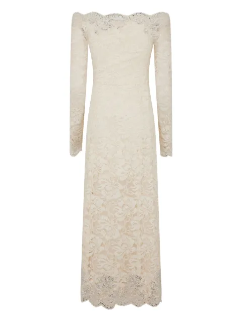 Rabanne off-shoulder lace midi dress