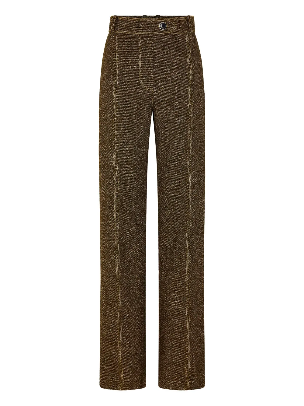 Rabanne Pantaloni sartoriali con cuciture in rilievo - Verde