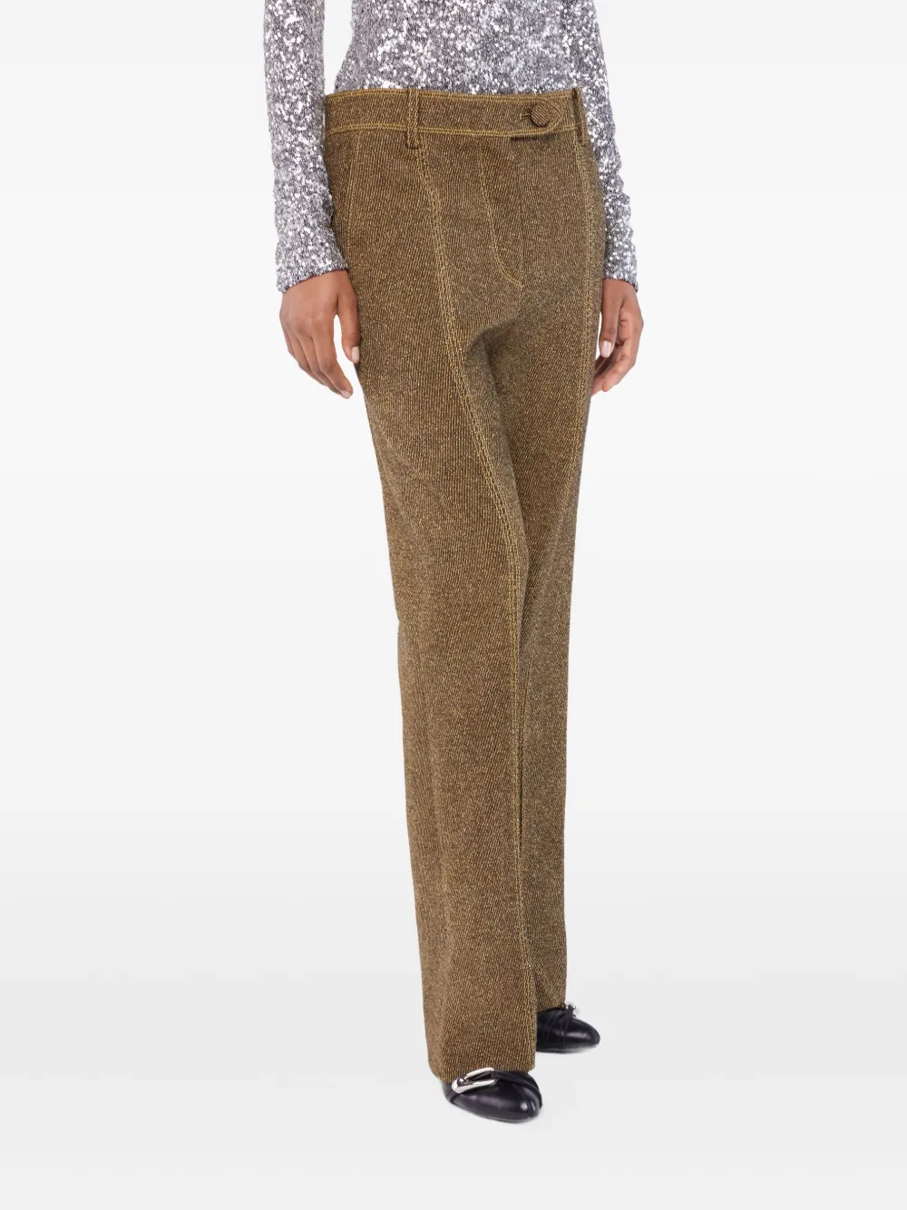 Rabanne Pantalon met afwerking Groen