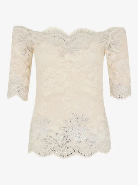 Rabanne off-shoulder embellished-detail top