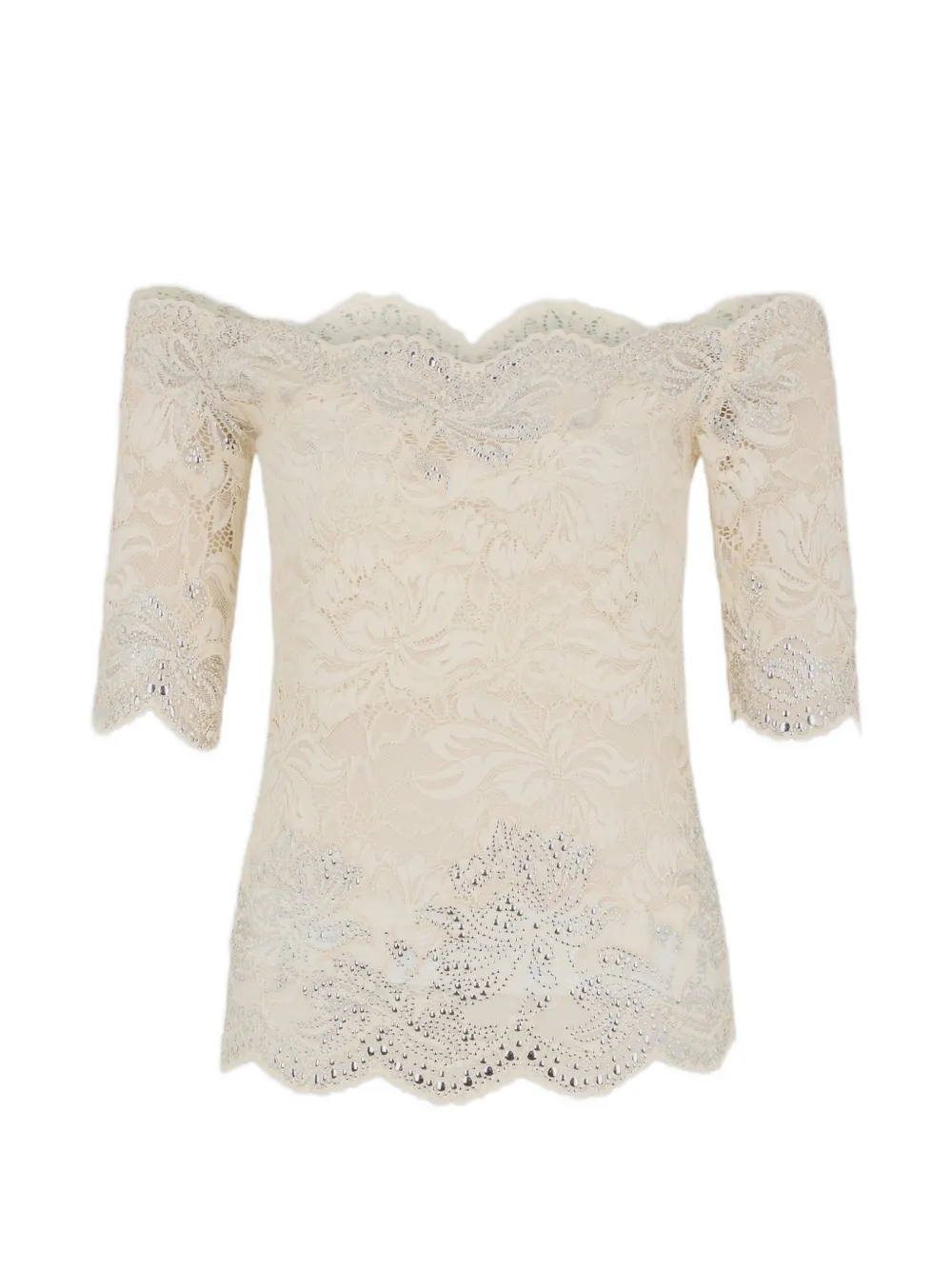Rabanne Top con spalle scoperte - P105 IVORY
