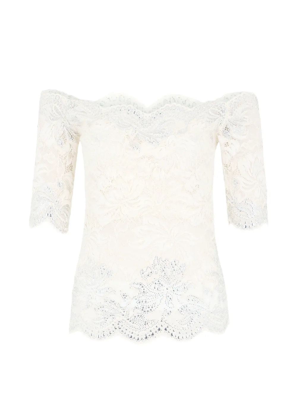 Rabanne Top con spalle scoperte - P105 IVORY
