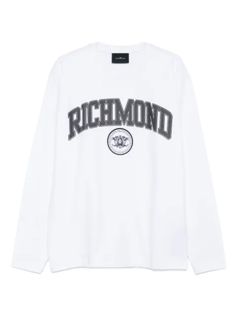 John Richmond playera manga larga con logo estampado