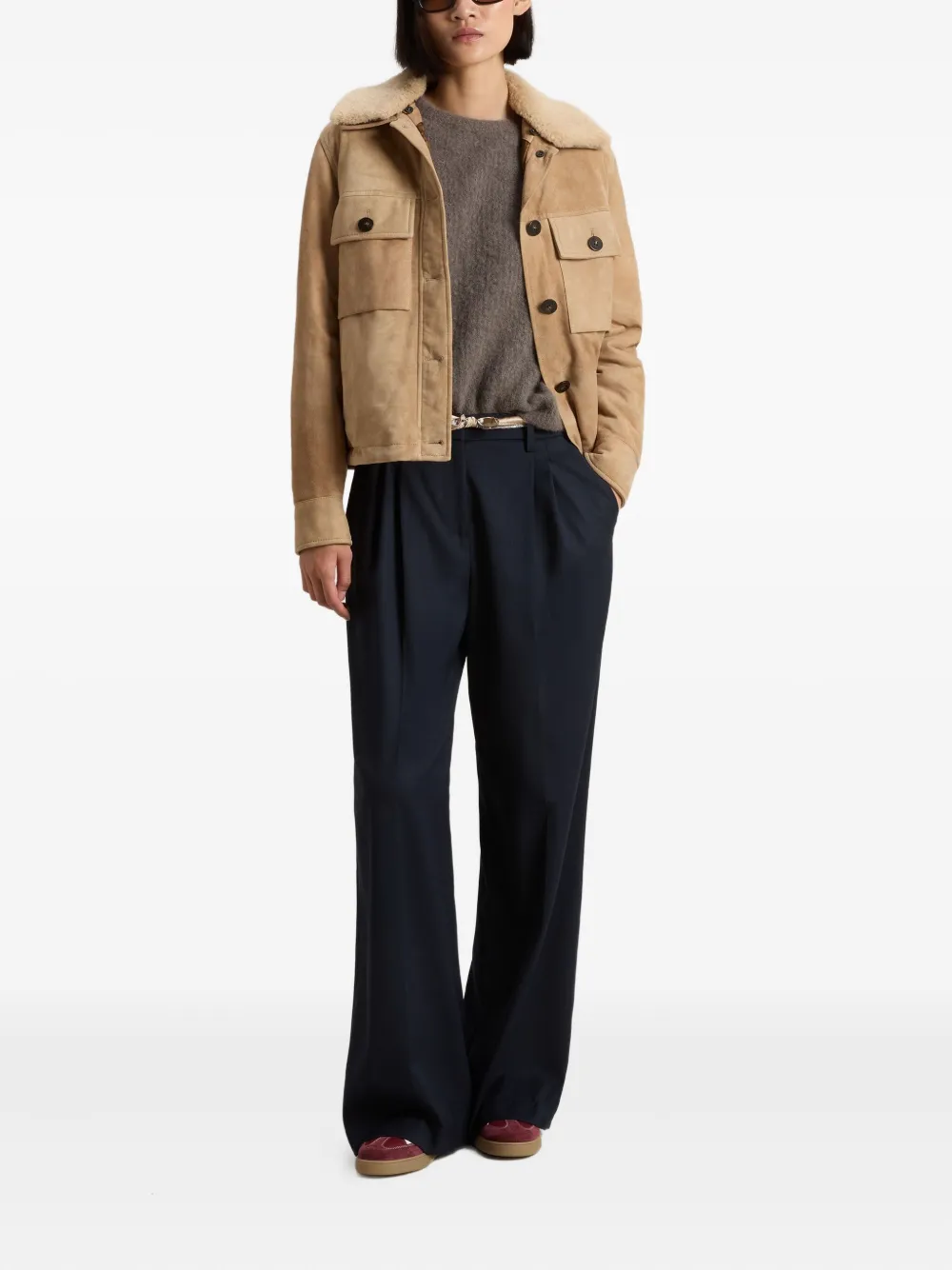 Woolrich suede shearling-collar jacket | Faux Fur & Shearling Jackets | Image 2
