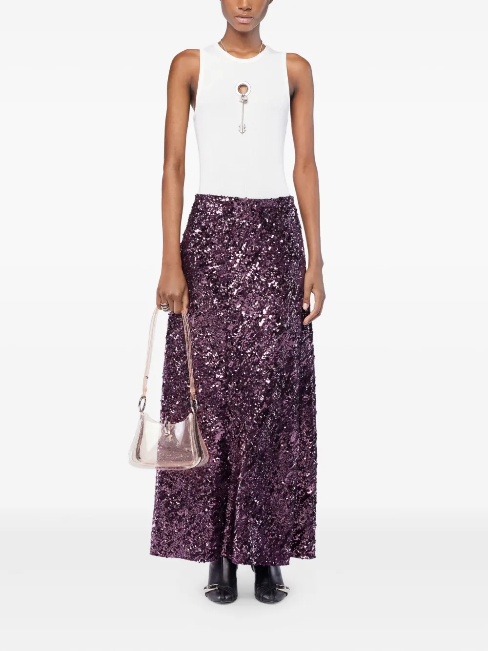 Rabanne eyelet-detail ribbed tank top | Vests & Tank Tops | Image 2
