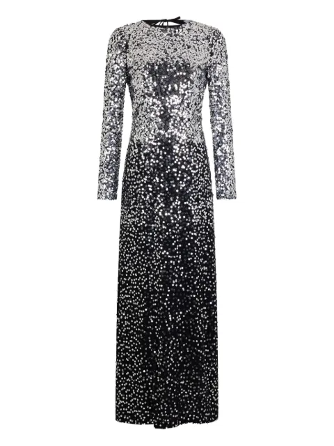 Rabanne vestido largo con efecto sombreado
