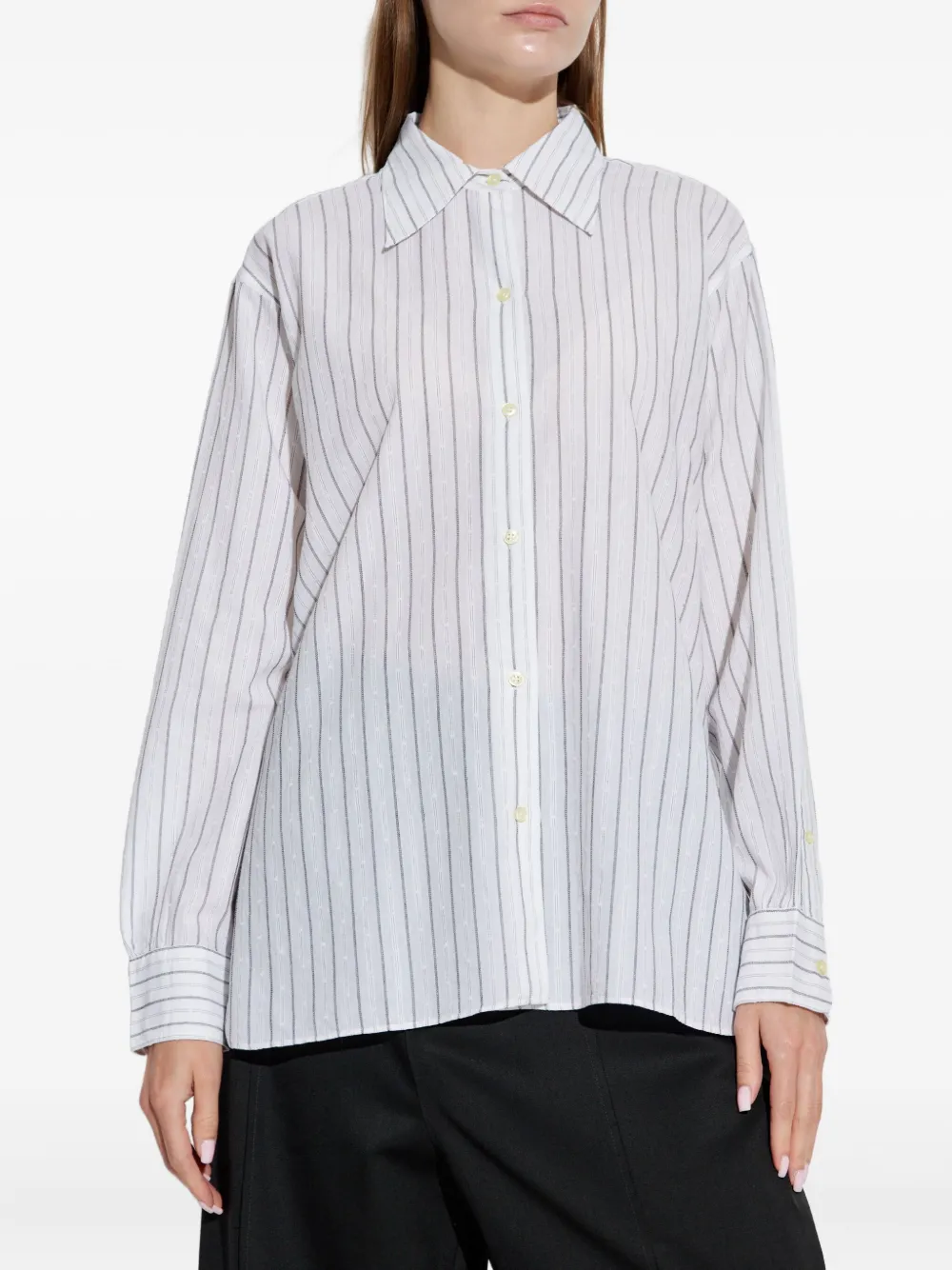 Officine Generale Blouse met krijtstreep Wit