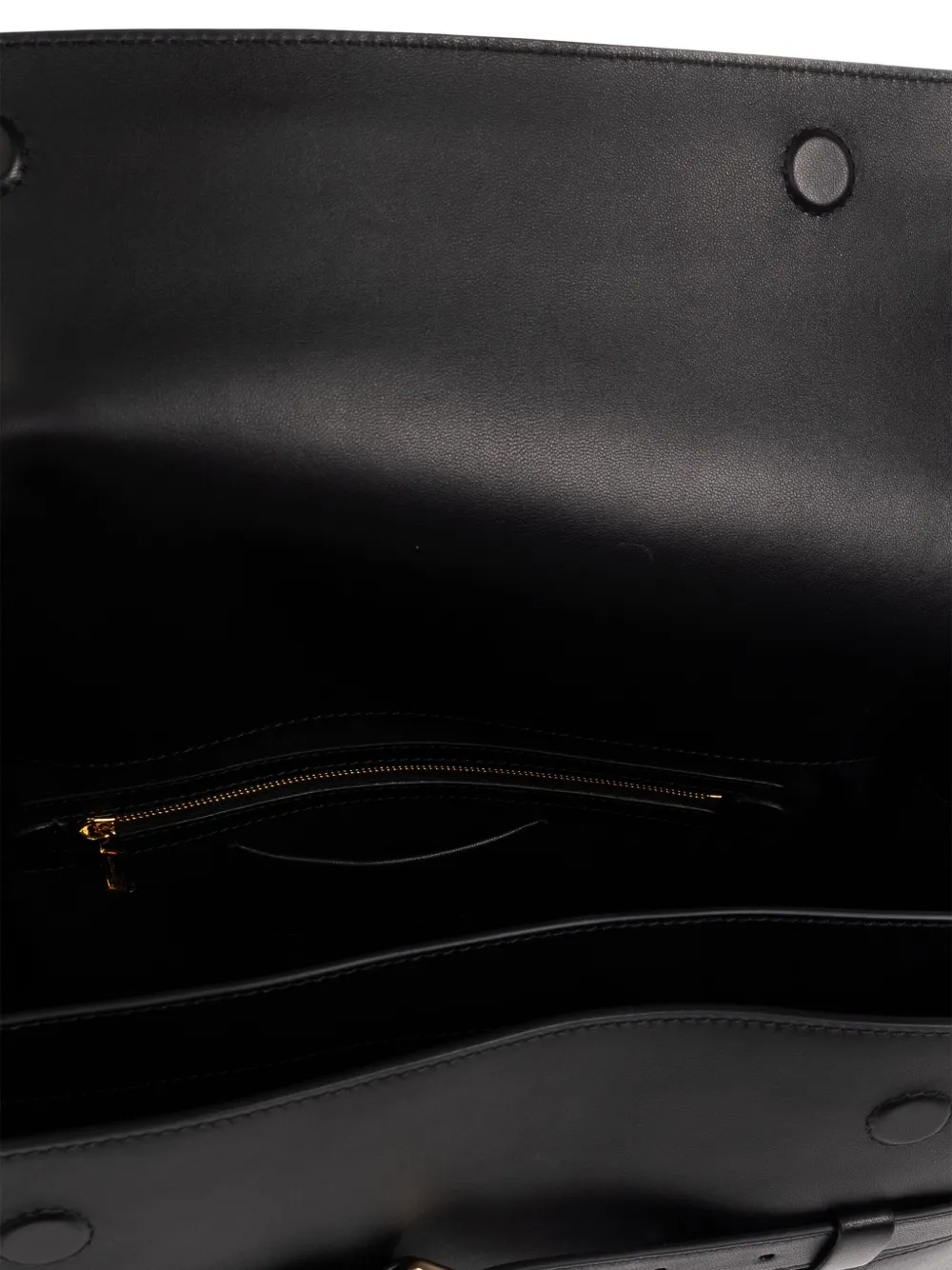 Moschino Leren schoudertas met riem Zwart