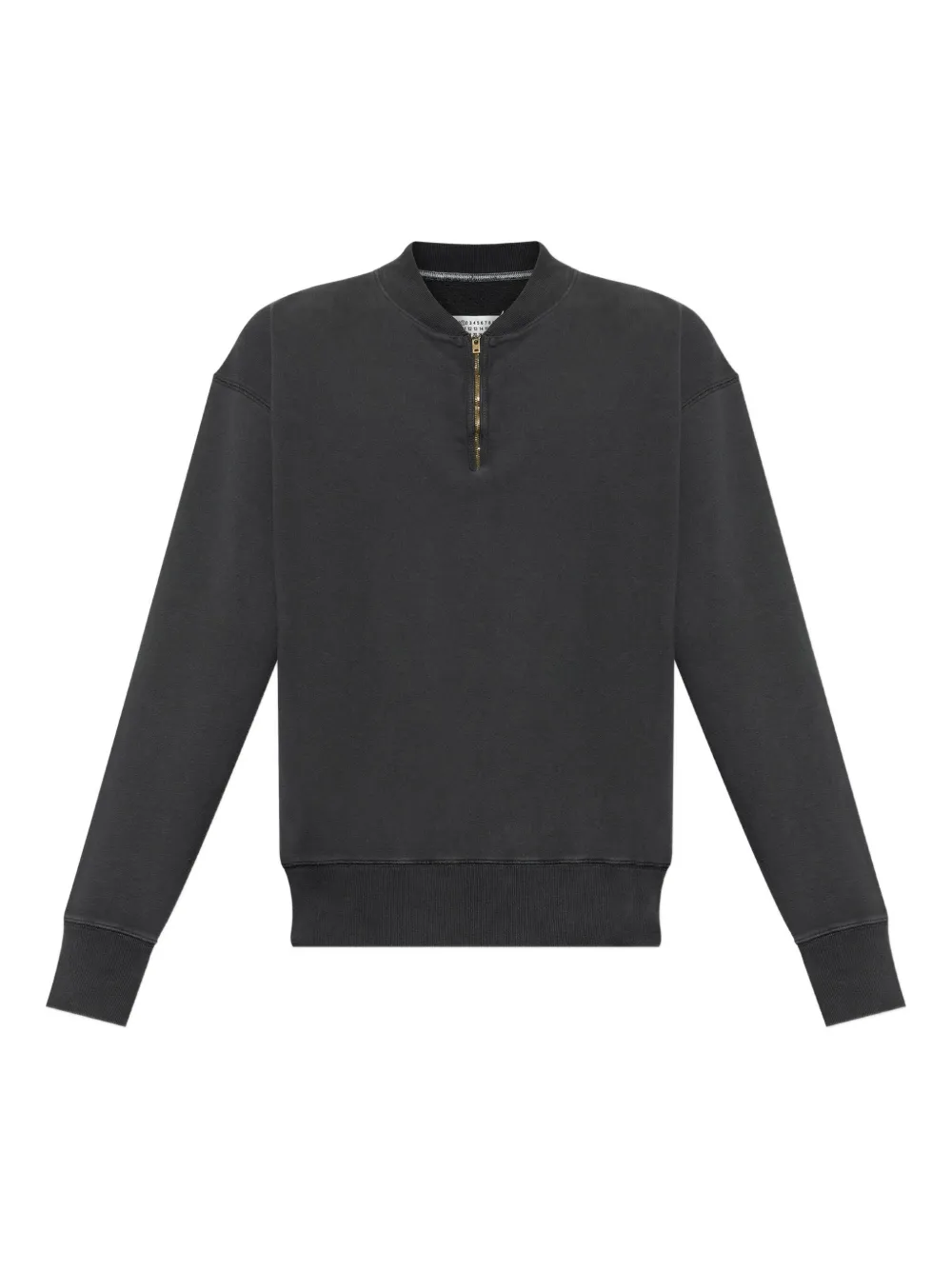 Maison Margiela half-zip cotton sweatshirt - グレー Maison Margiela half-zip cotton sweatshirt - グレー