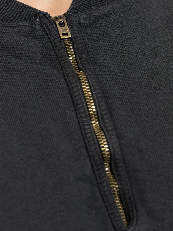 Maison Margiela half-zip Cotton Sweatshirt | Grey | FARFETCH JO