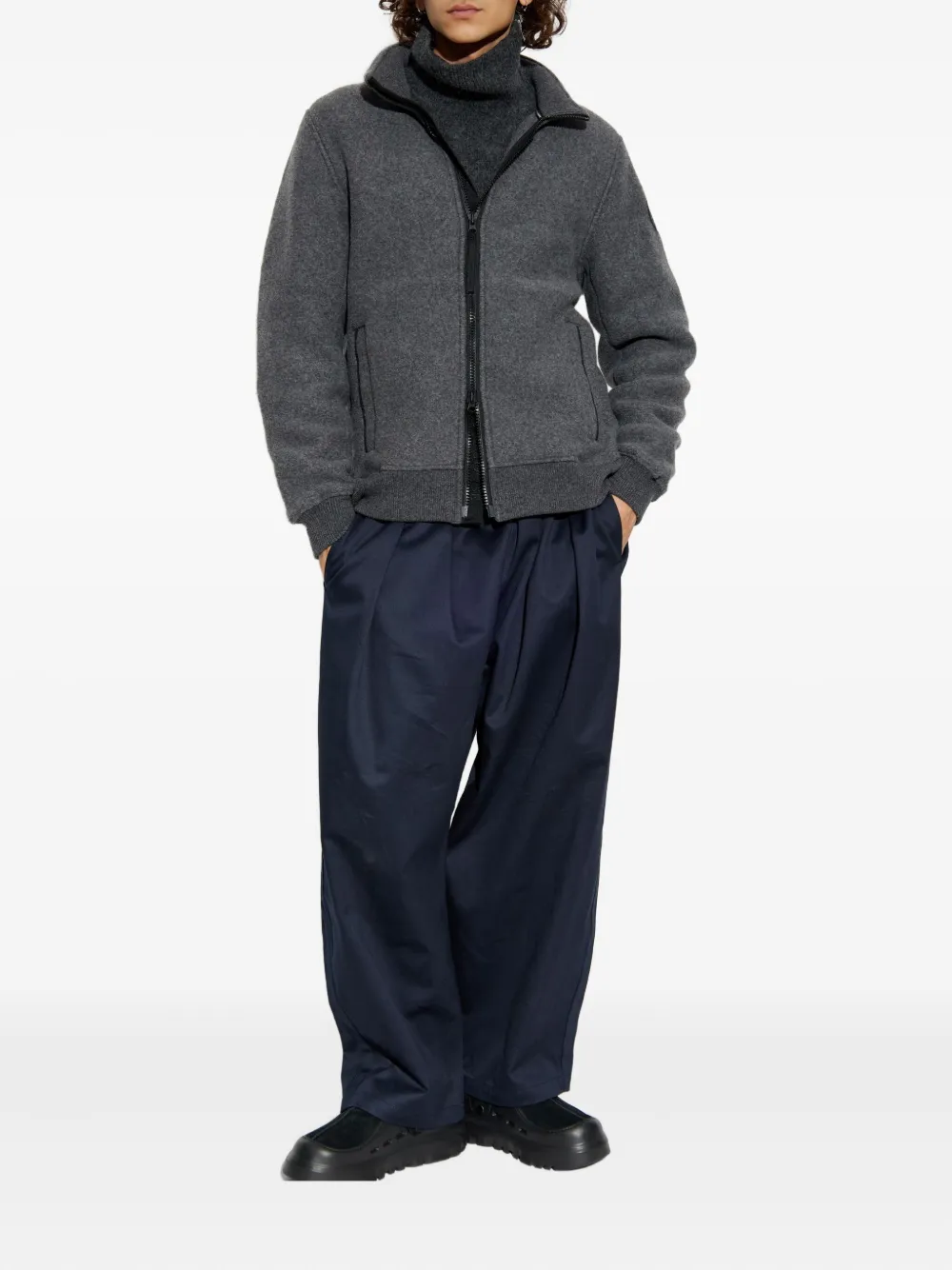 Canada Goose Bomberjack met logopatch Grijs