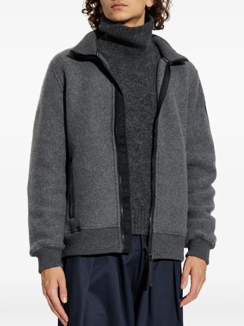 Canada Goose Bomberjack met logopatch Grijs