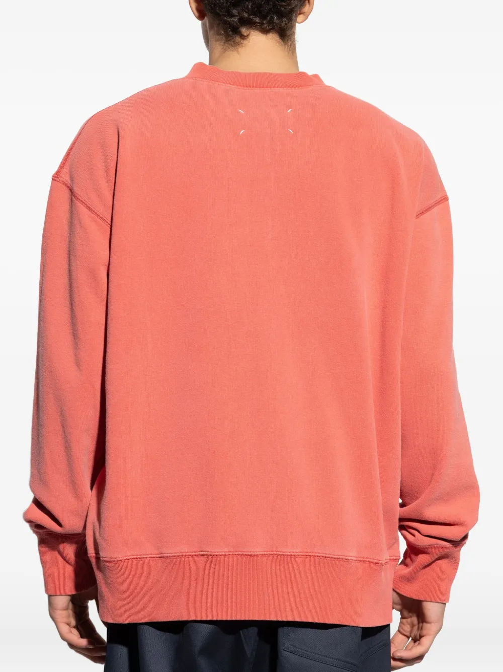 Maison Margiela half-zip cotton sweatshirt Oranje