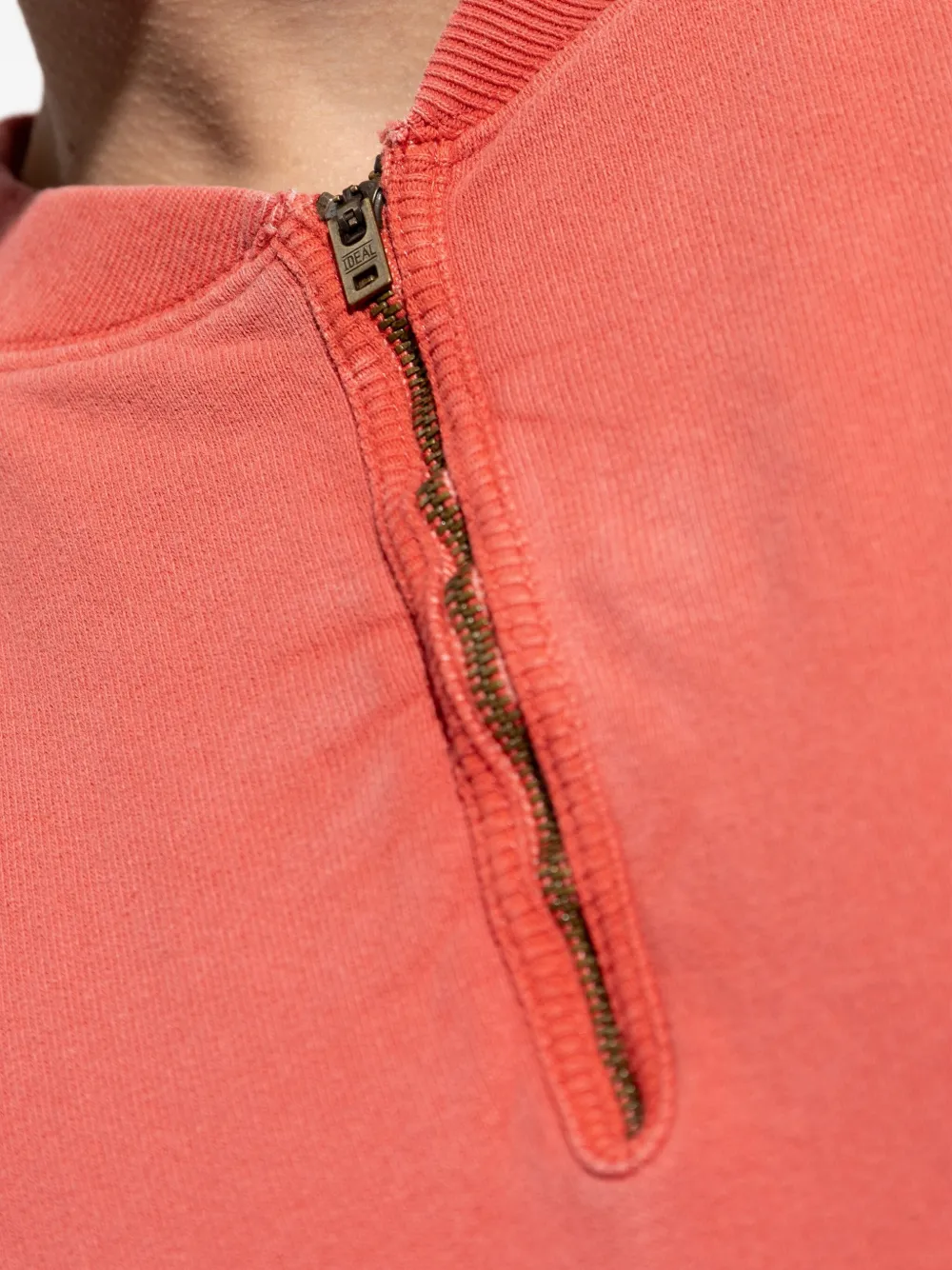 Maison Margiela half-zip cotton sweatshirt Oranje