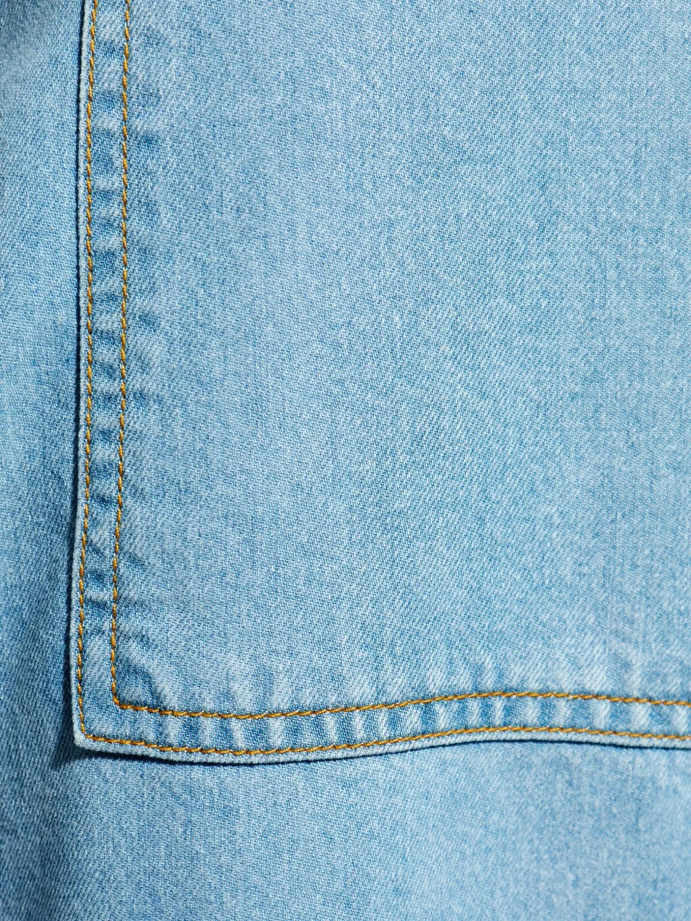 Officine Generale Broek met stikseldetail en opgestikte zak Blauw