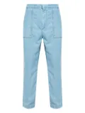 Officine Generale topstitching-detail patch-pocket trousers - Blue