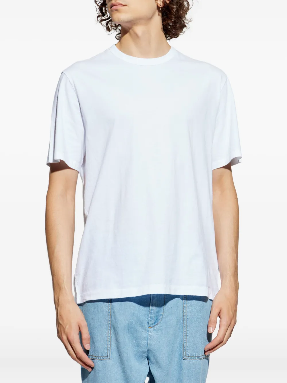 Officine Generale Drie T-shirts met korte mouwen en ronde hals Wit