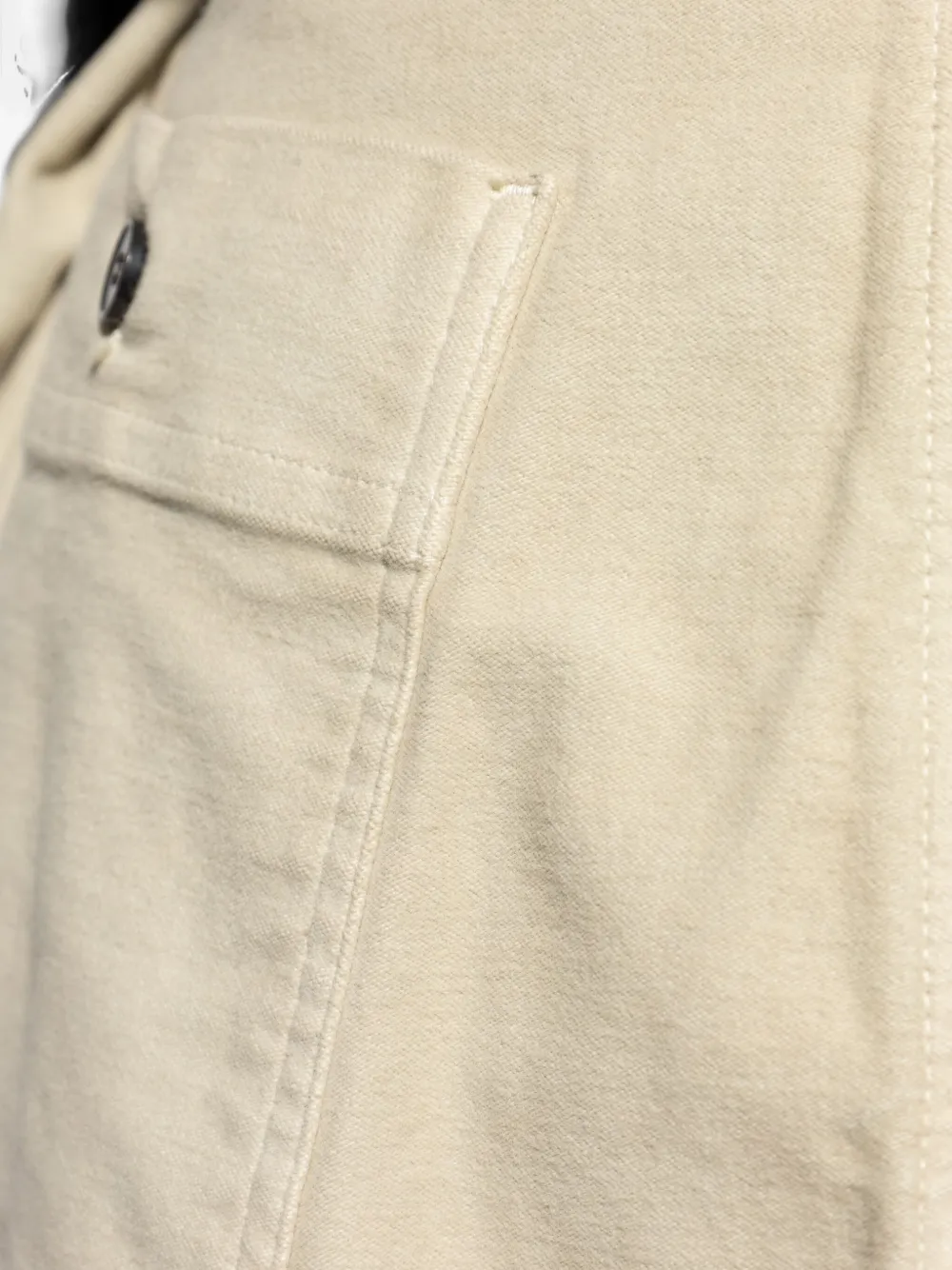 Officine Generale Katoenen broek met knopen Beige