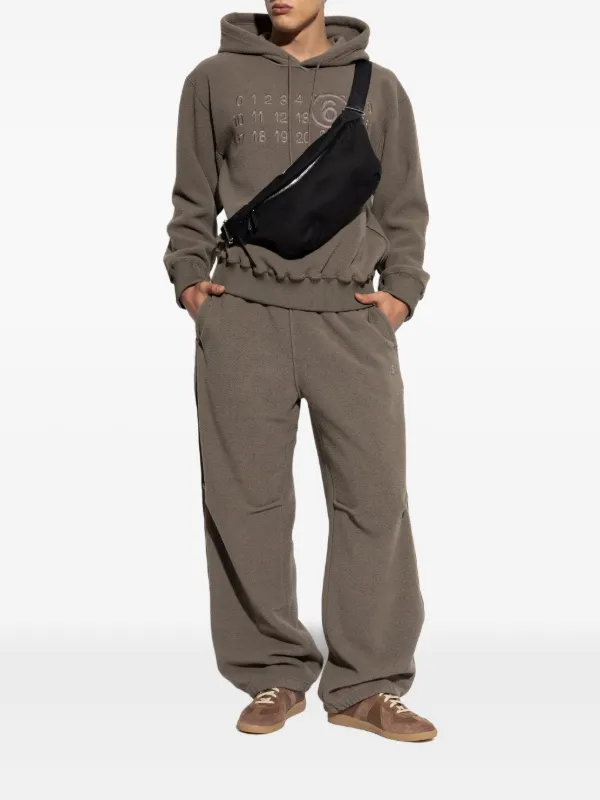 MM6 Maison Margiela エンブロイダリーパーカー | ブラウン | FARFETCH JP