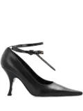 Moschino pointed-toe ankle-tie pumps - Black