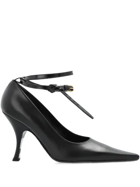 Moschino pointed-toe ankle-tie pumps