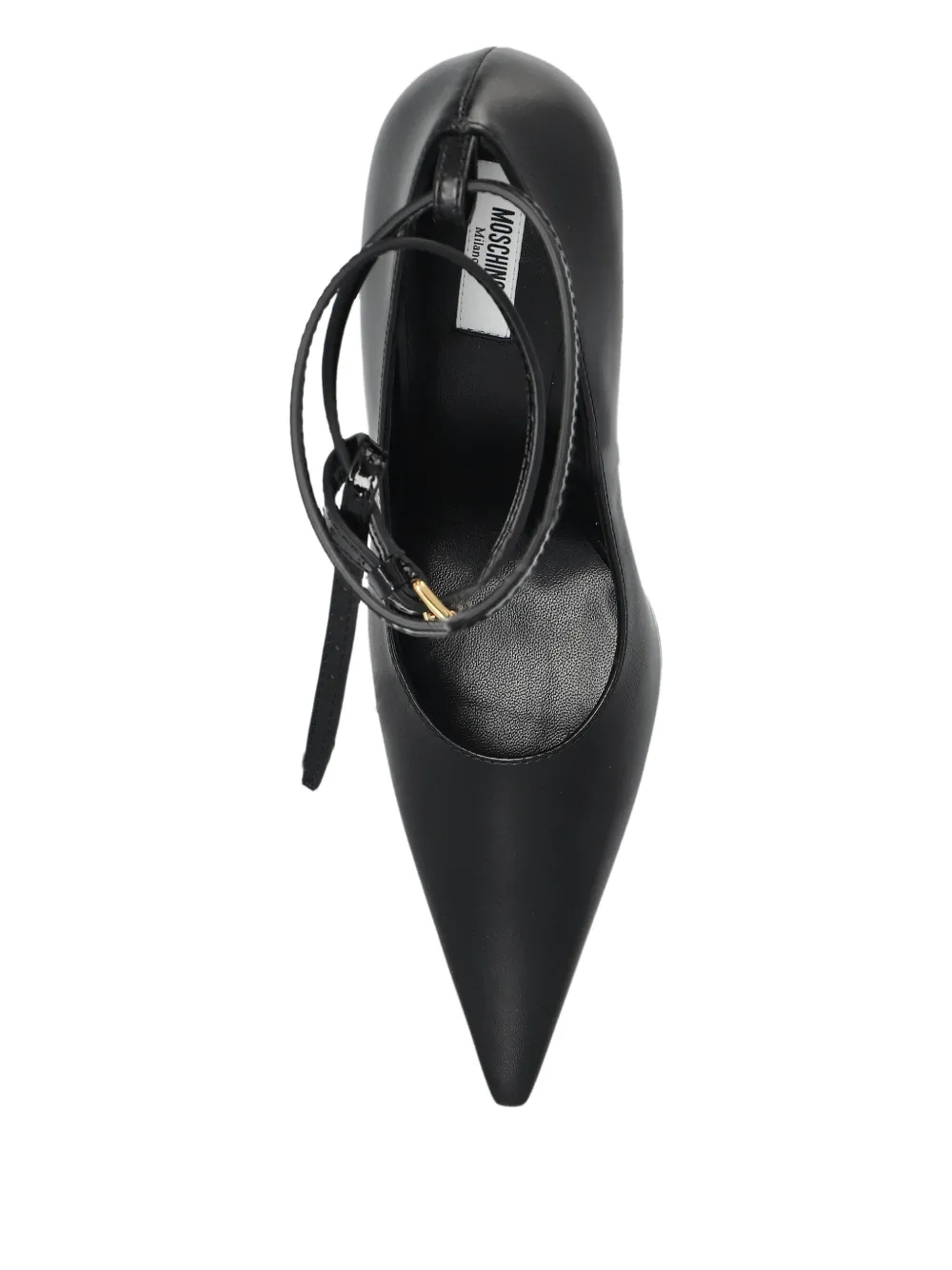 Moschino pointed-toe ankle-tie pumps Black