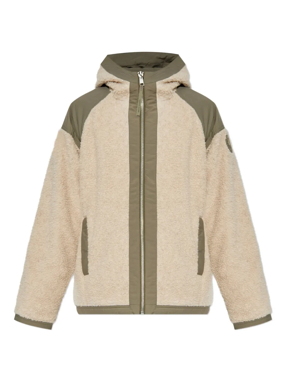 Canada Goose Fleece jack met logopatch Beige