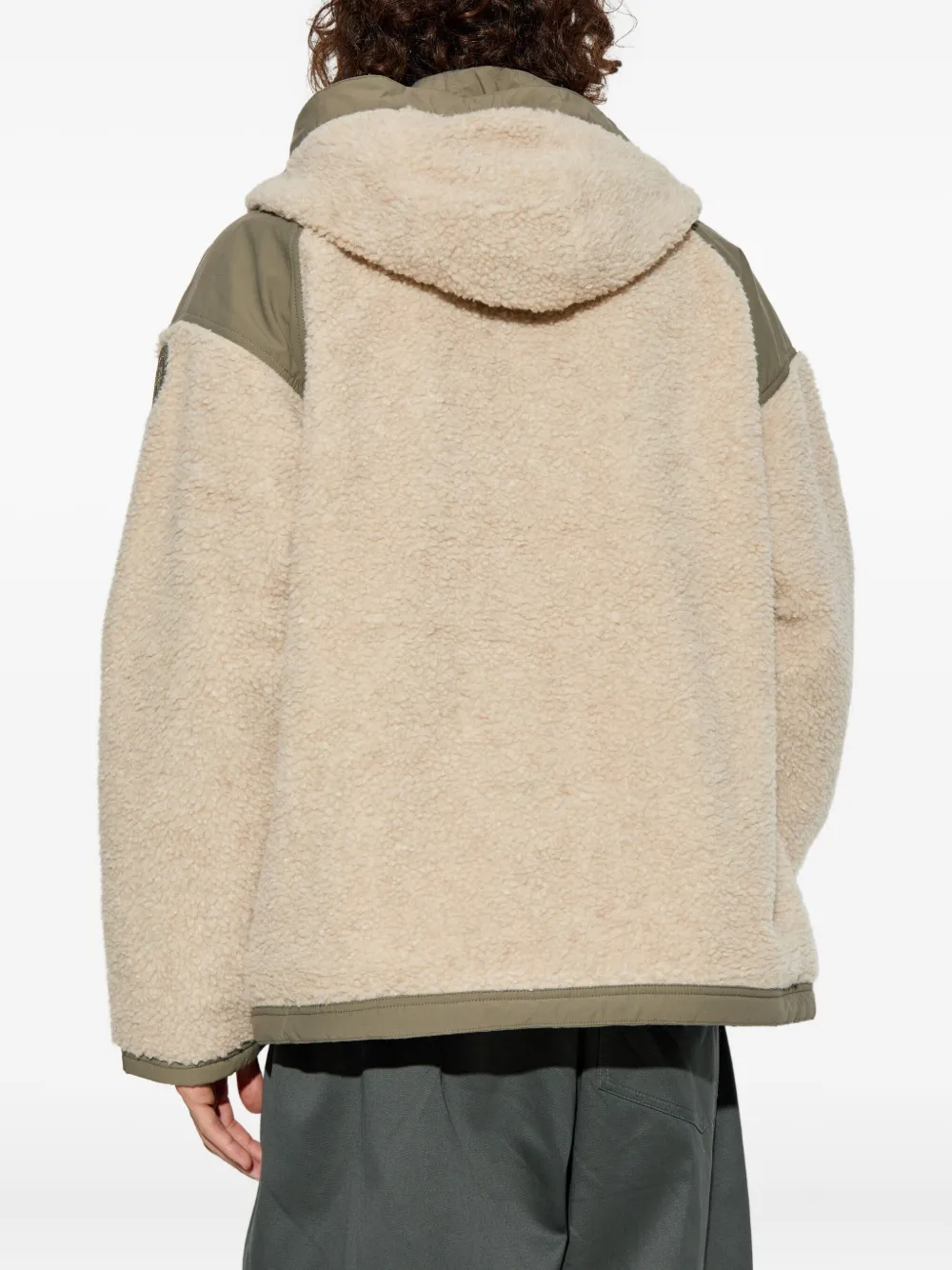Canada Goose Fleece jack met logopatch Beige