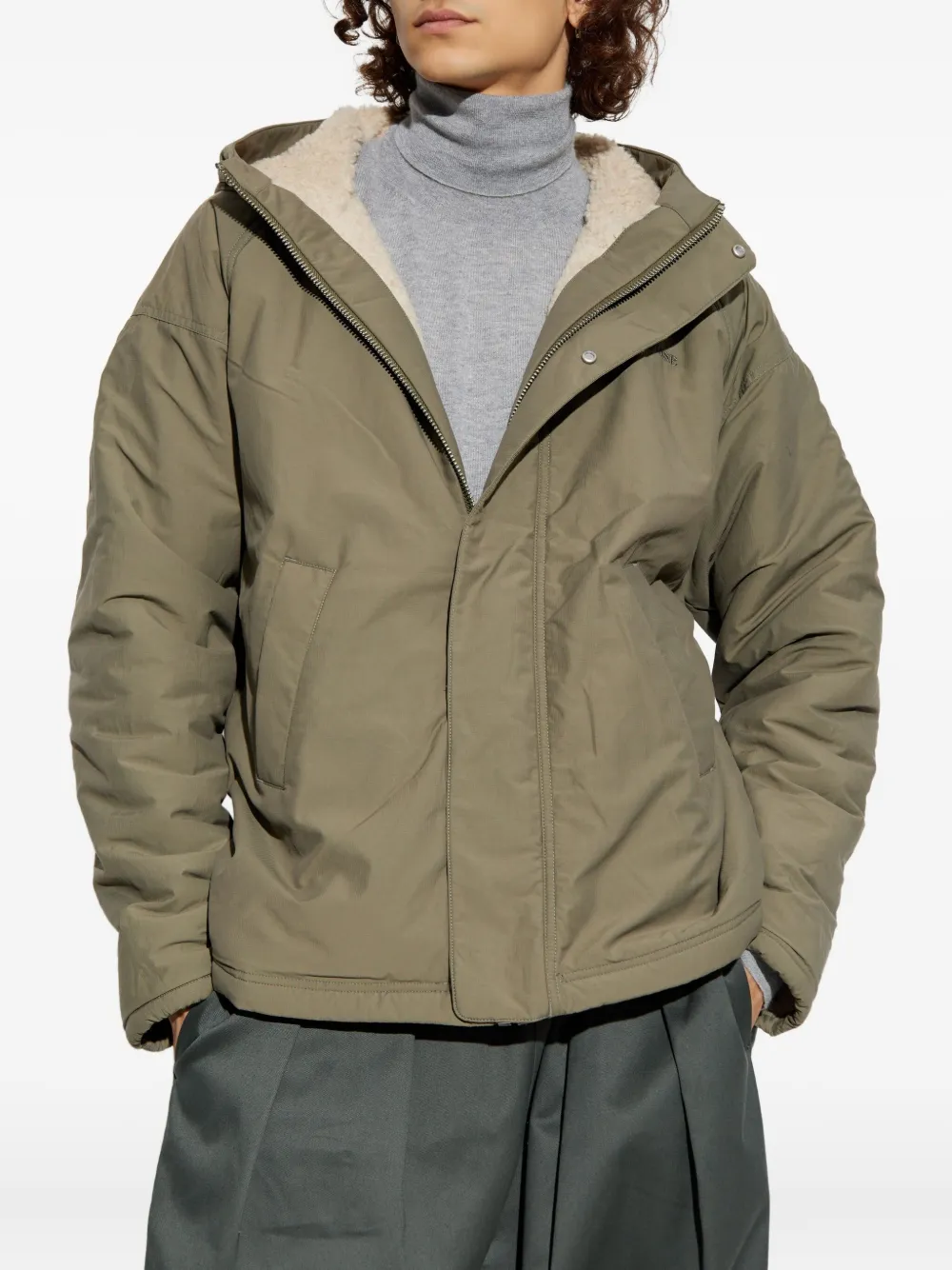 Canada Goose Fleece jack met logopatch Beige