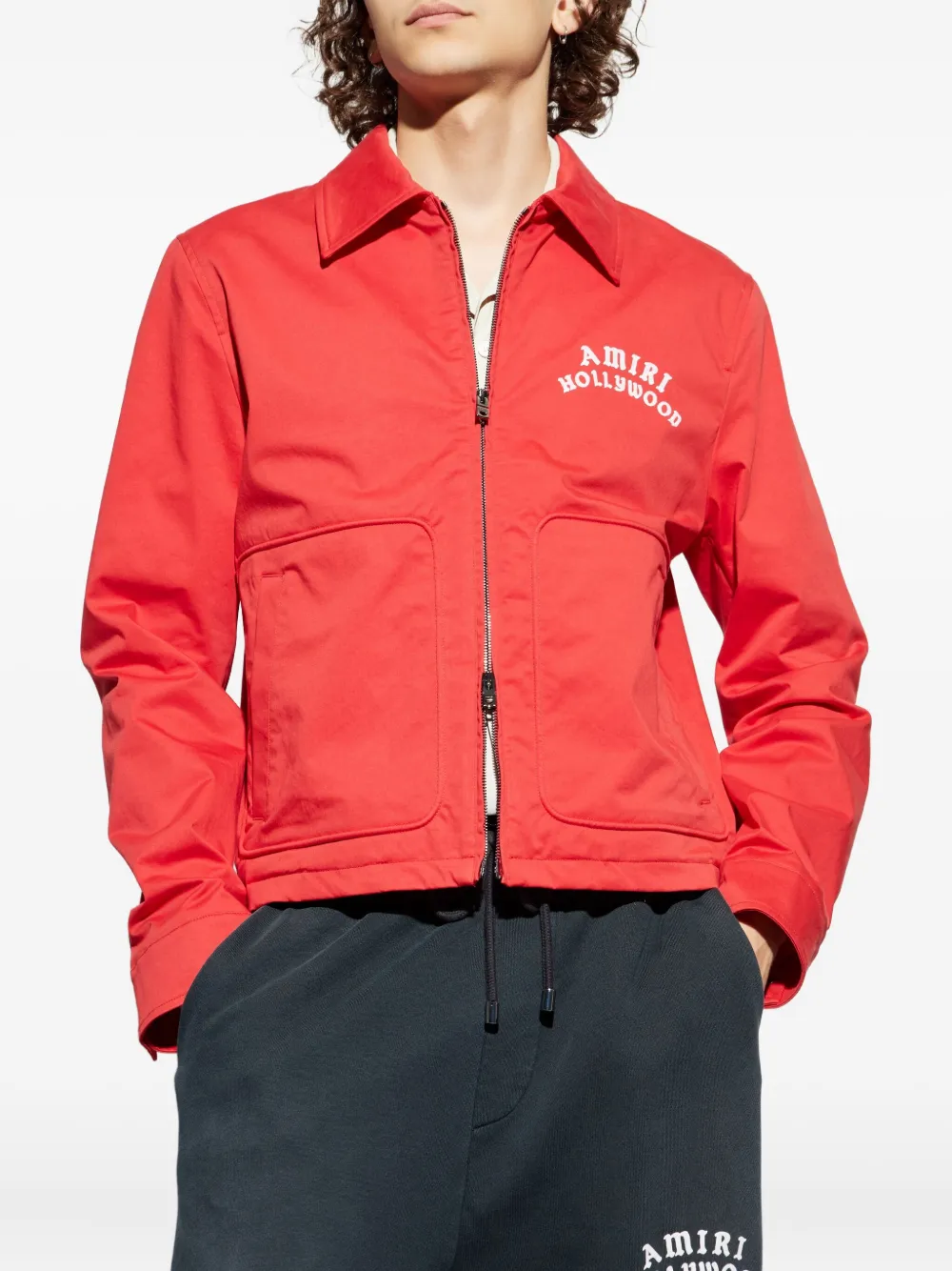 AMIRI Shirtjack met borduurwerk Rood