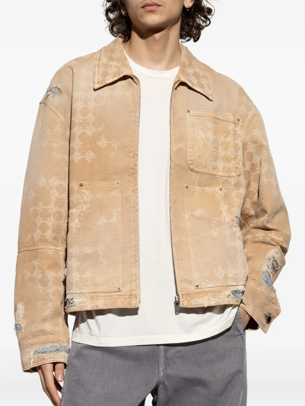 AMIRI Gerafeld jack met print Beige