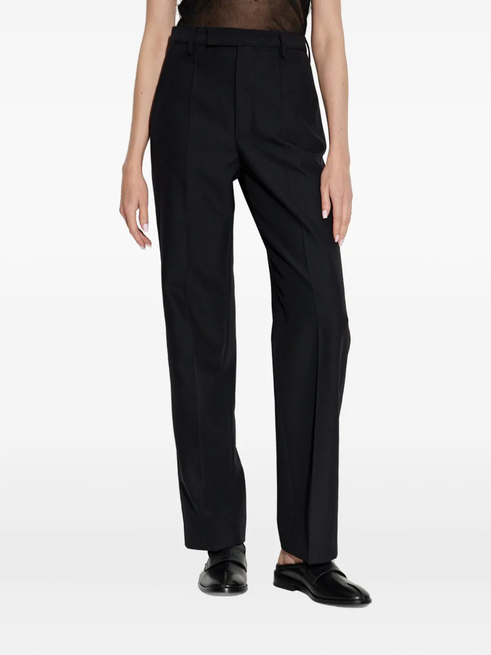 MM6 Maison Margiela pressed-crease trousers - ブラック MM6 Maison Margiela pressed-crease trousers - ブラック