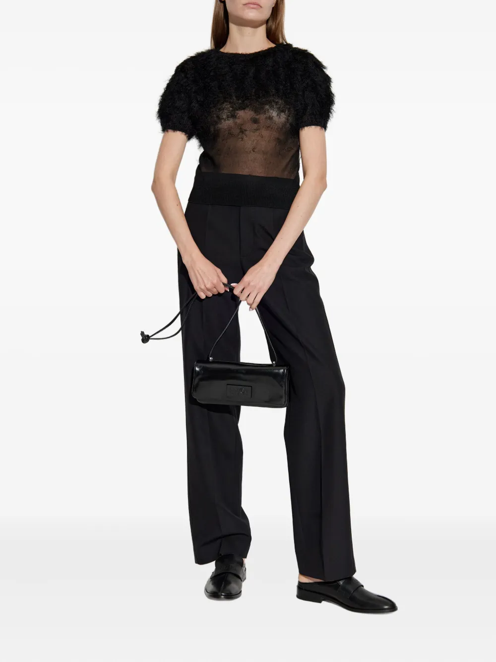 MM6 Maison Margiela pressed-crease trousers - Zwart
