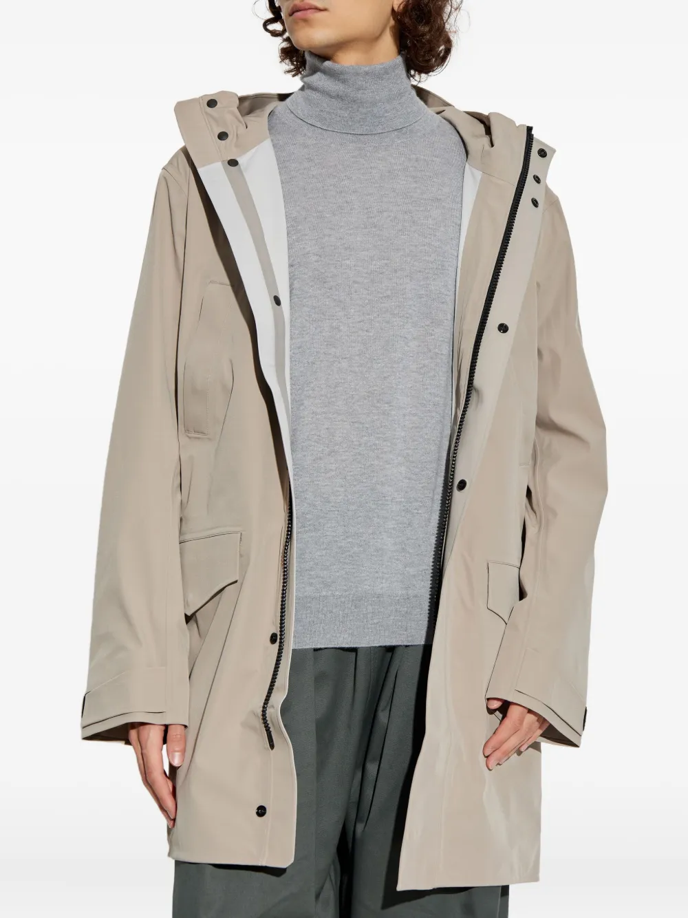 Canada Goose Parka met logopatch Grijs