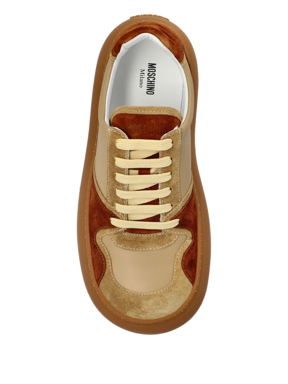 Moschino leather sneakers Brown