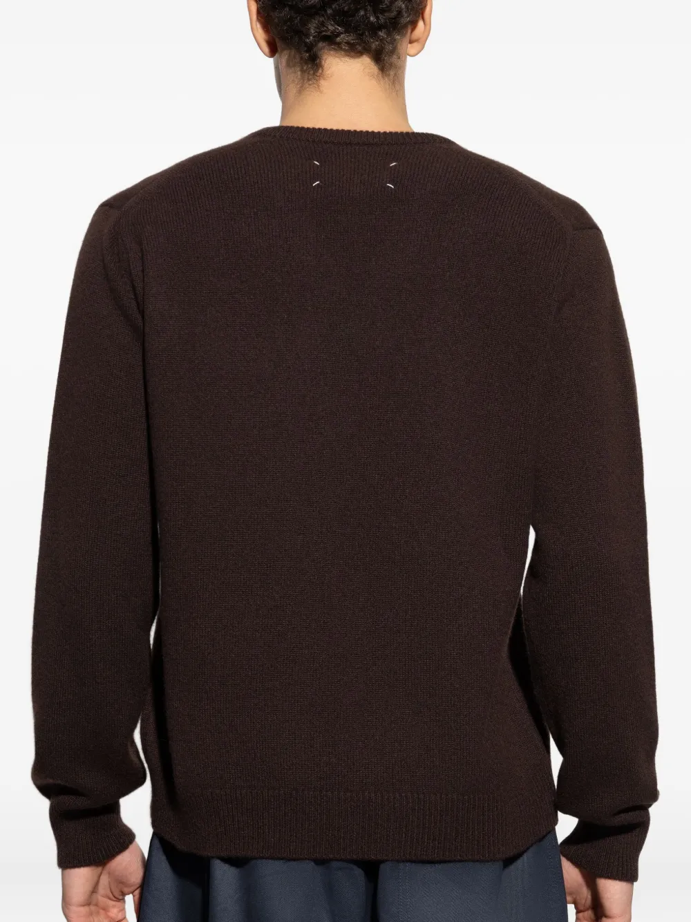 Maison Margiela V-neck cashmere sweater Bruin