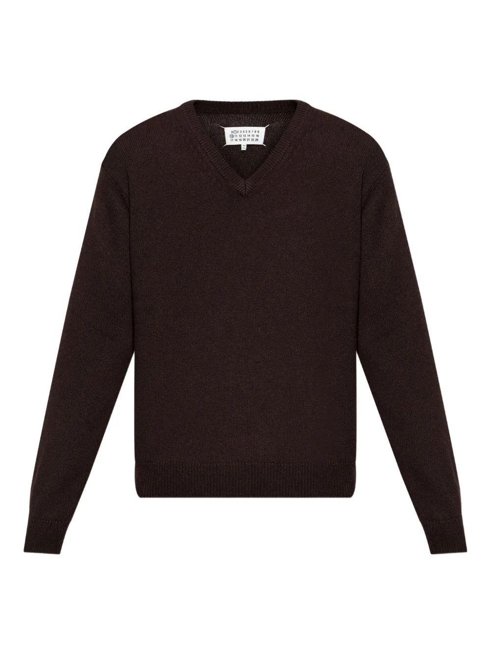 Maison Margiela V-neck cashmere sweater Bruin