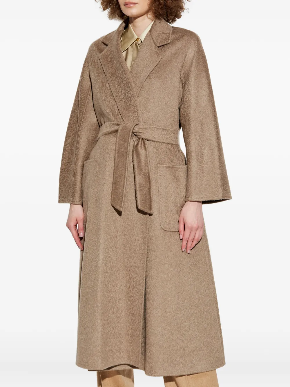 Max Mara Ludmilla jas met ceintuur Bruin