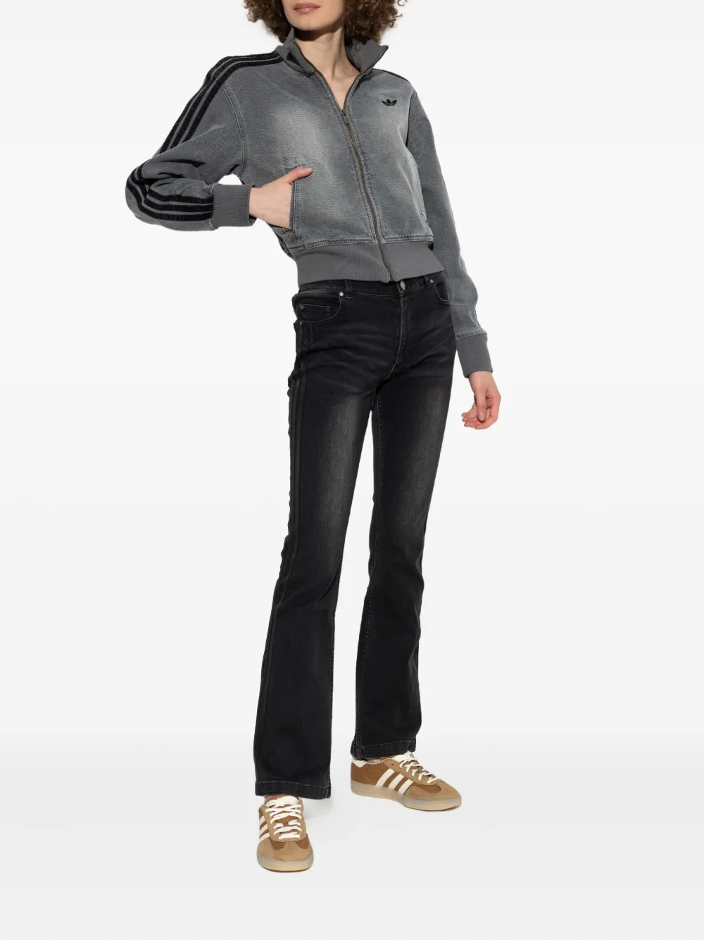 Adidas distressed jeans - Zwart