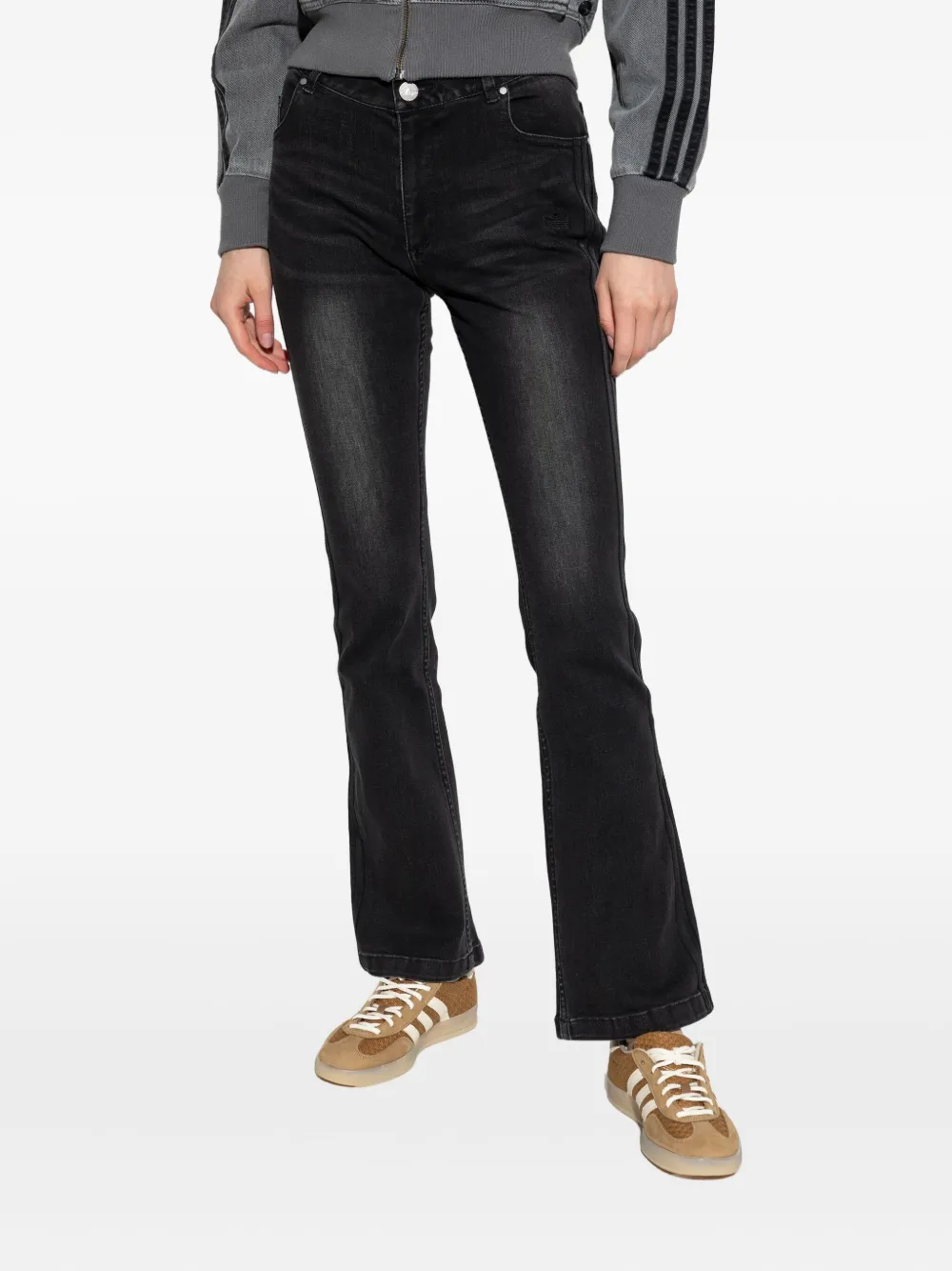 adidas Gerafelde jeans Zwart