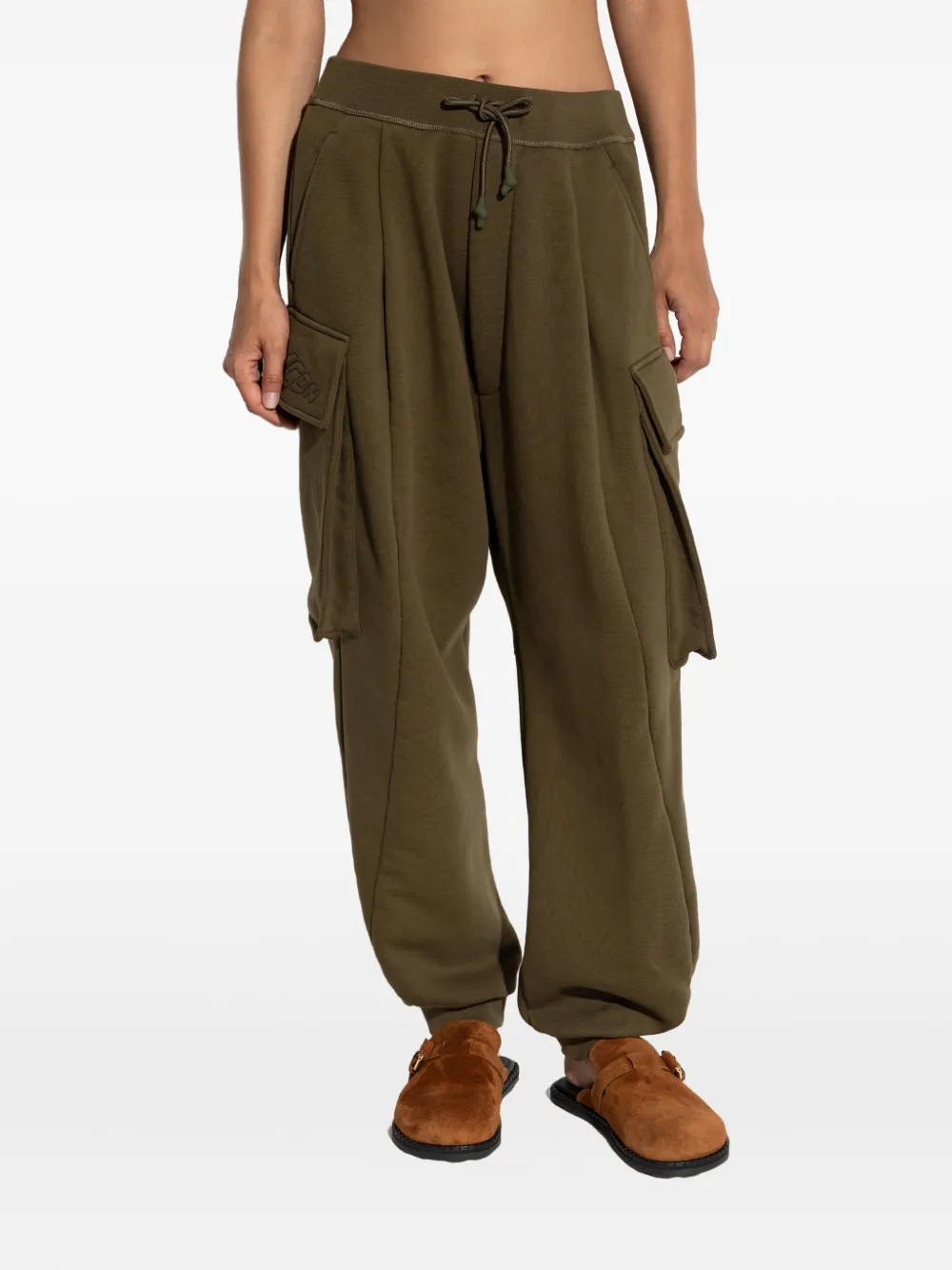 DSQUARED2 Cargo roek met geplooide voorkant Groen