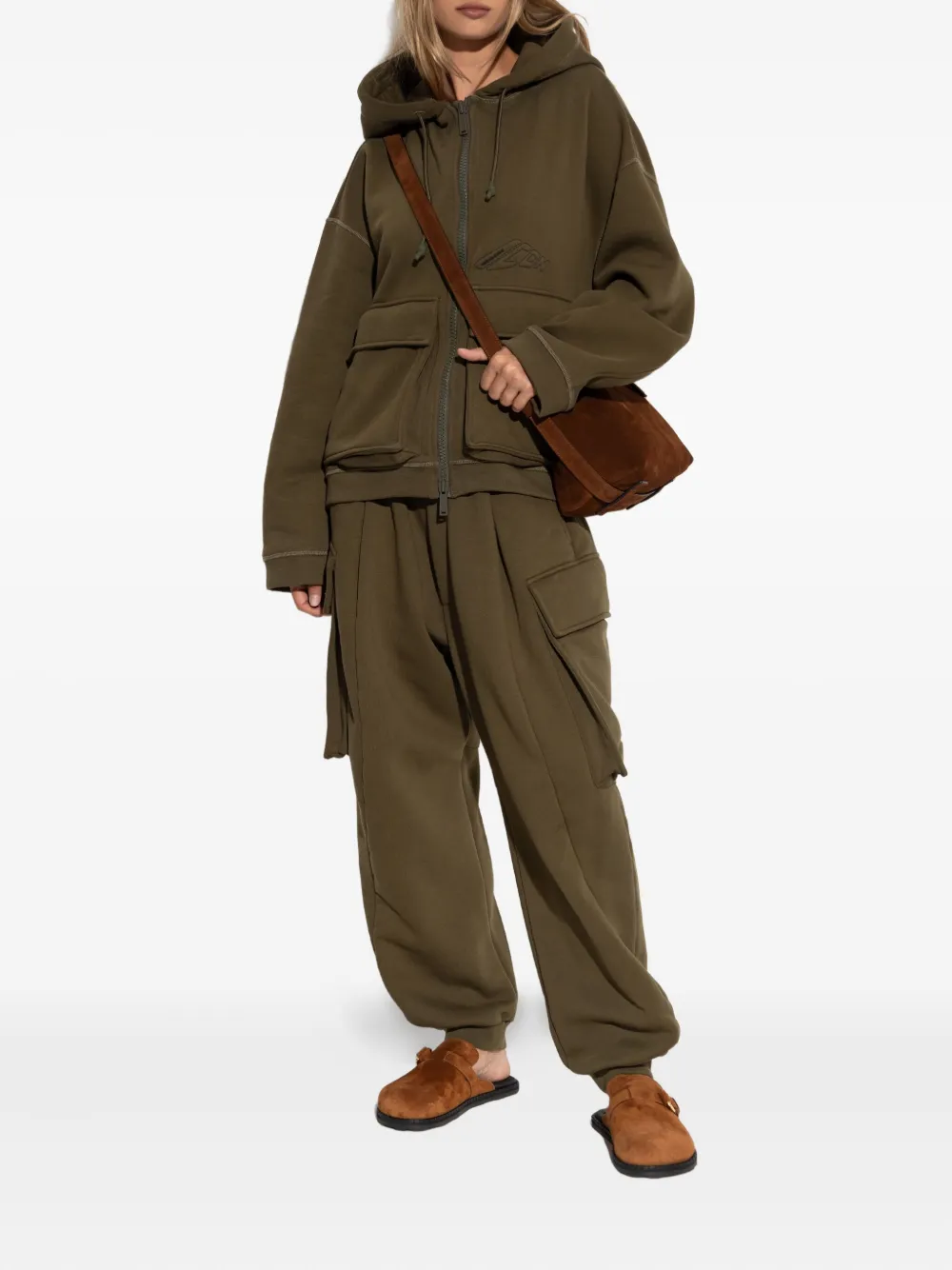 DSQUARED2 Cargo roek met geplooide voorkant - Groen