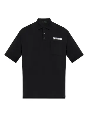 Raf Simons ロゴ ポロシャツ | ブラック | FARFETCH JP