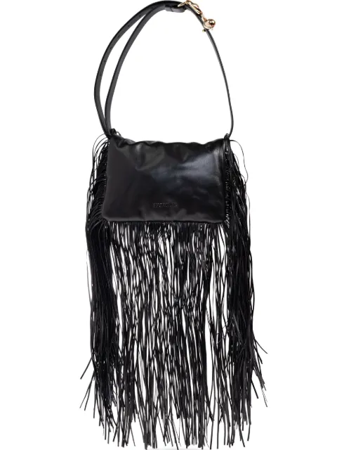 Sportmax Borsa a spalla in pelle con frange
