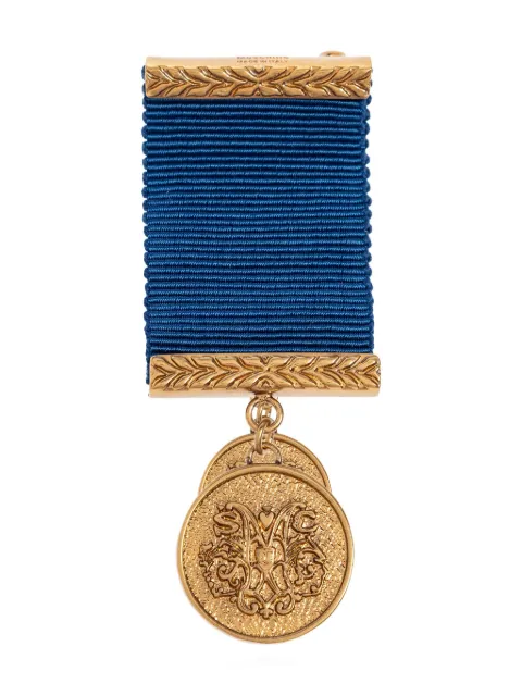 Moschino medal ribbon brooch
